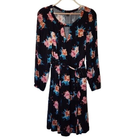 Torrid Boho Floral Printed Challis Keyhole A-line Dress - Picture 2 of 6